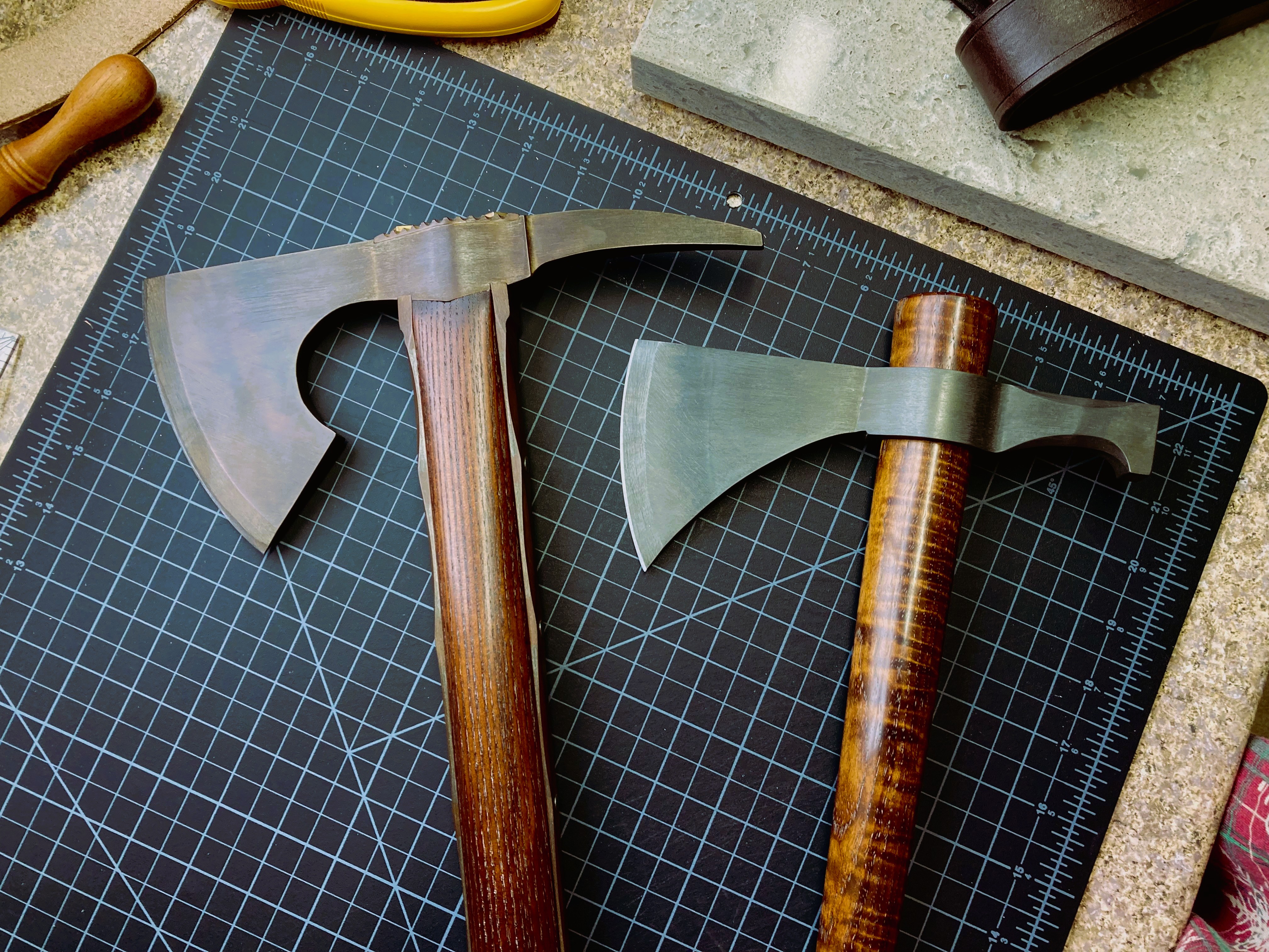 Left Langet axe and Right TTT tomahawk
